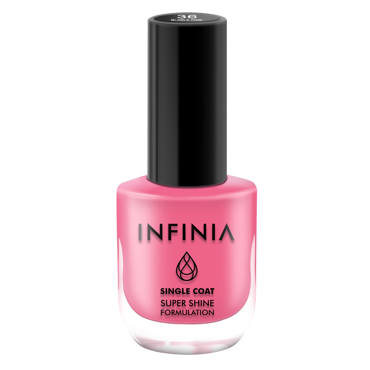 INFINIA Single Coat Super Shine Nail Polish With Ultra High Gloss, 12ml-036 Blable Pink