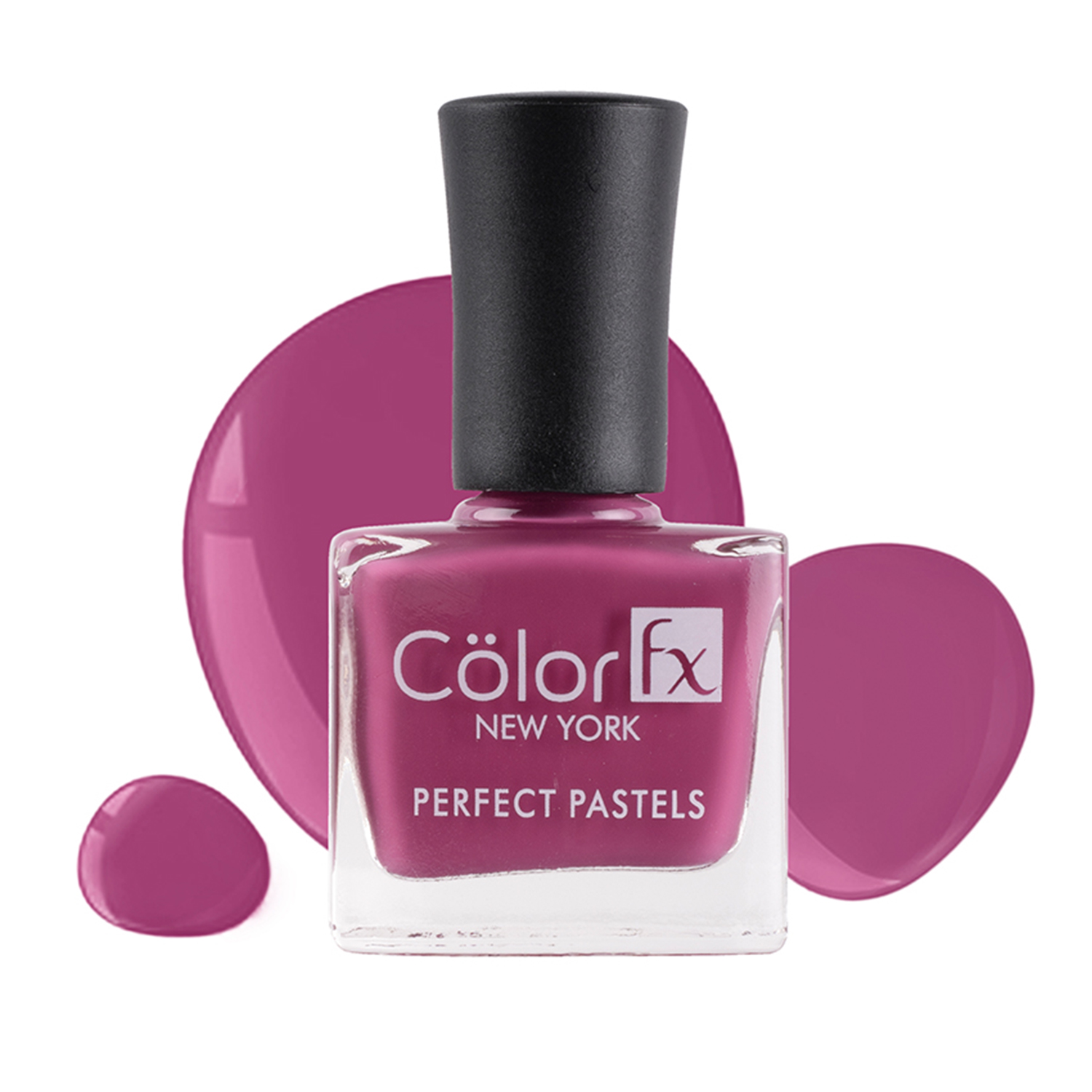 Color Fx Perfect Pastel Long Lasting Glossy Finish 21 Toxin Free Non Yellowing Nail Enamel, 9ml-166 - Plum