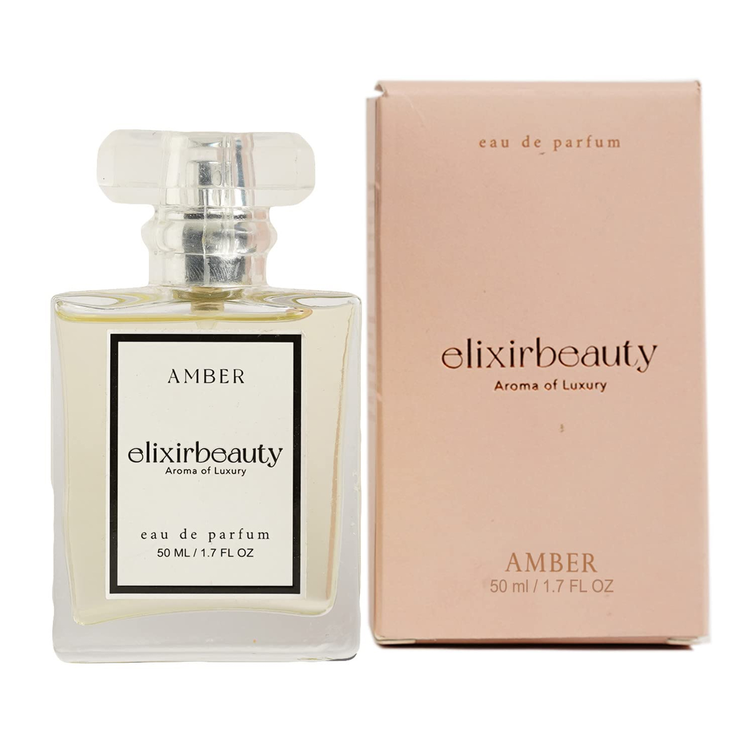Elixir Beauty Amber Organic Women's Luxury Scent Eau De Parfum Gift Set-50ml