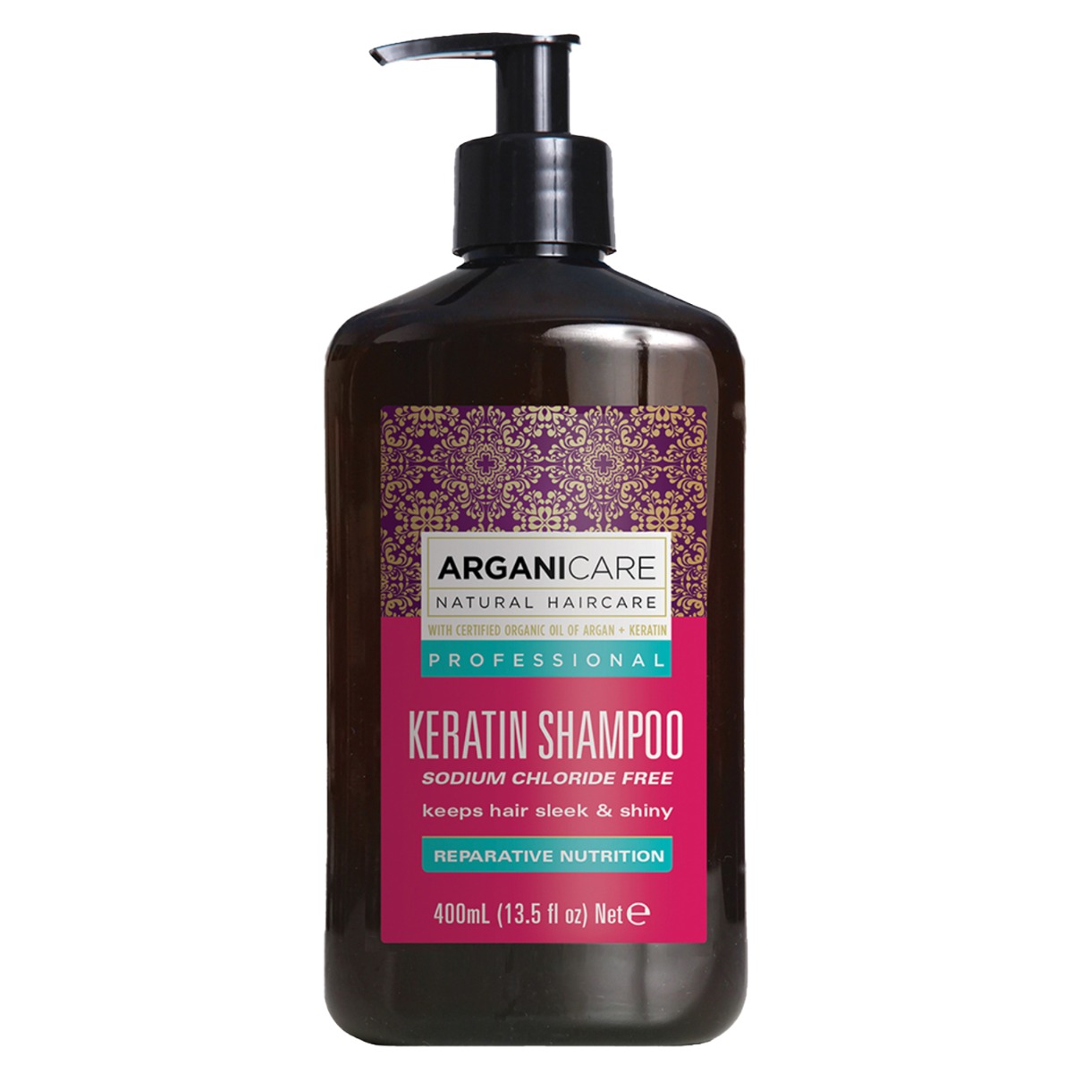 Arganicare Organic Argan Oil And Keratin Shampoo, 400ml