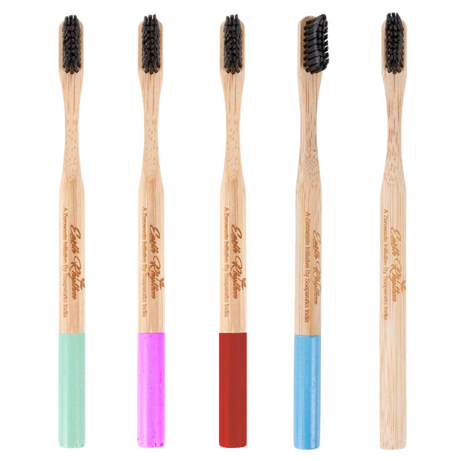 Earth Rhythm The Environmental Bamboo Toothbrush Assorted Colours 