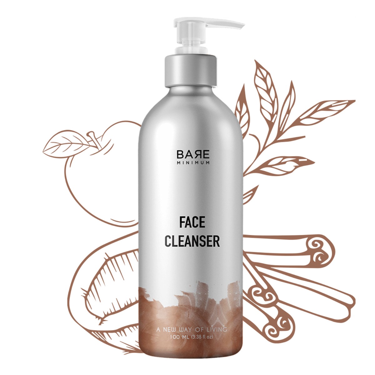Bare Minimum Natural Face Cleanser  250 ml For All-Skin Type with Vitamin C