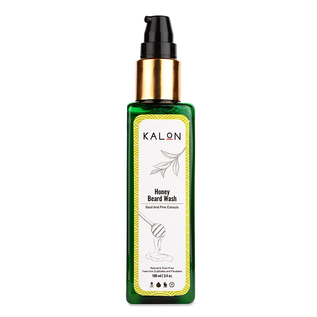 Kalon Natural Basil & Pine Extracts Honey Beard Wash, 100ml