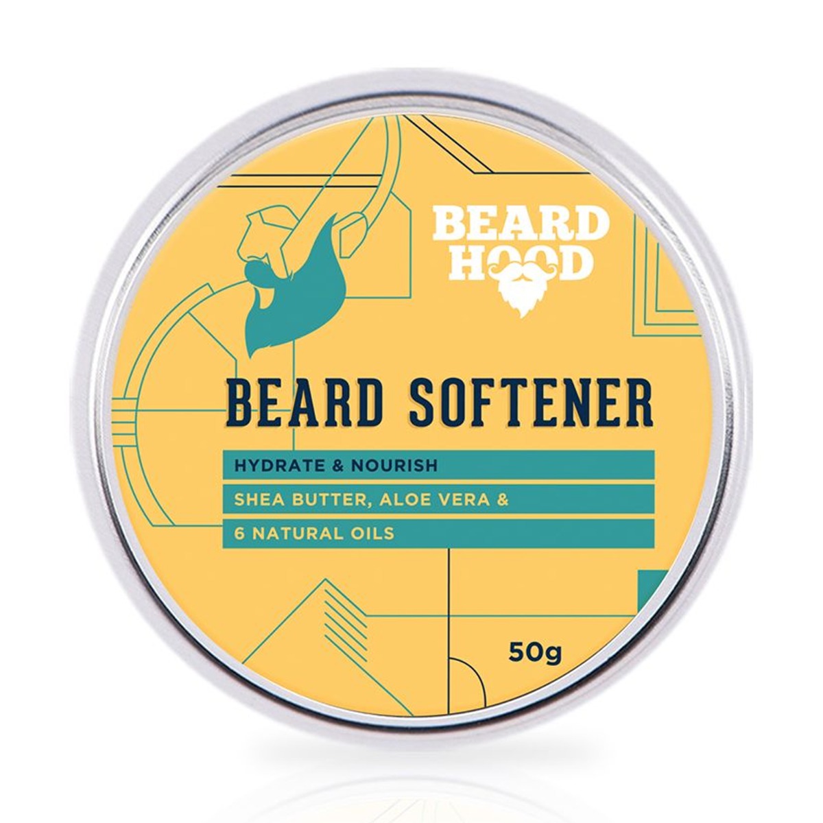 Beardhood Beard Softener For Men - Shea Butter and 6 Natural Oils, 50gm