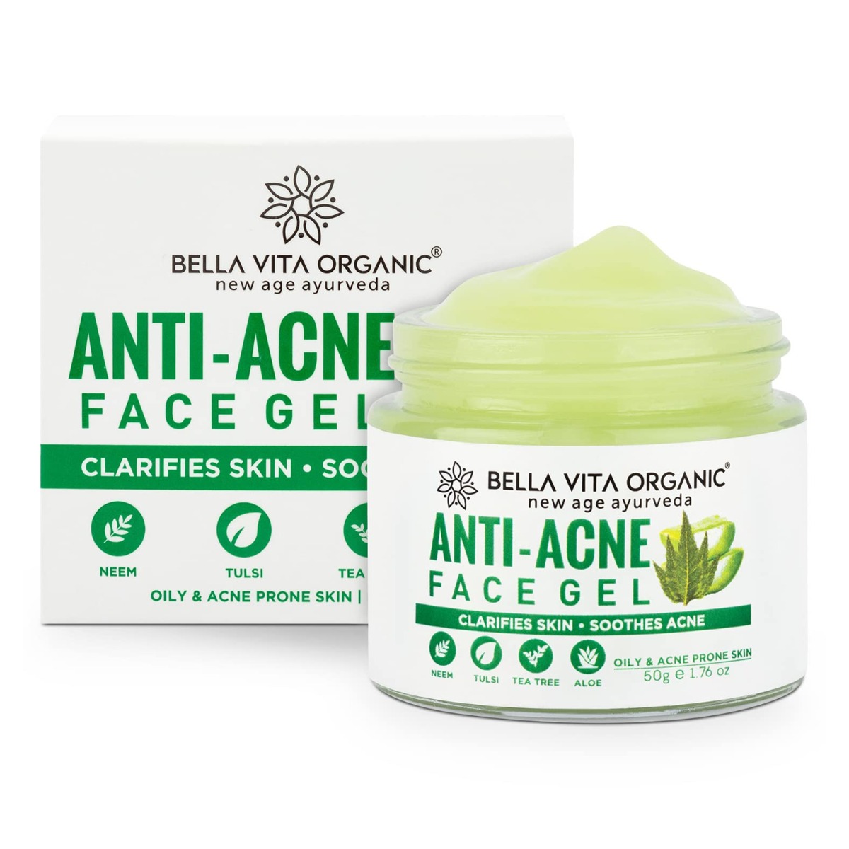 Bella Vita Organic Anti Acne Face Gel, 50gm
