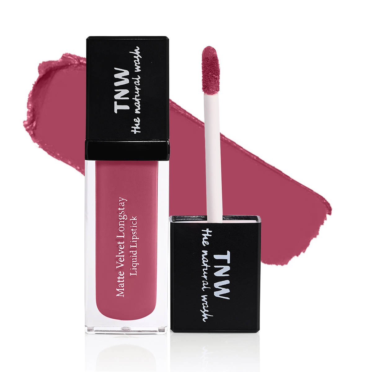 TNW - The Natural Wash Matte Velvet Longstay Liquid Lipstick, 07 - Berry Much - Deep Berry, 5ml