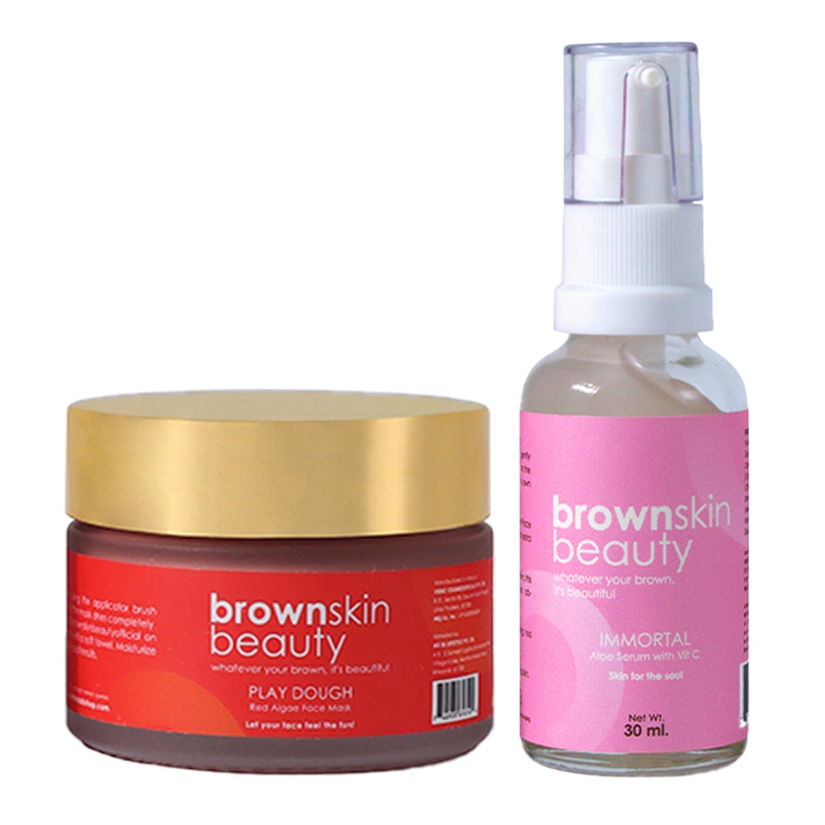 BrownSkin Beauty Red Algae Facemask & Immortal Serum Combo
