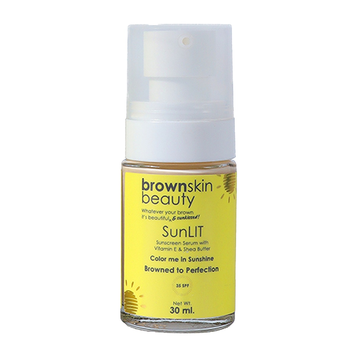 BrownSkin Beauty SunLit Tinted Sunscreen Serum SPF 35, 30ml