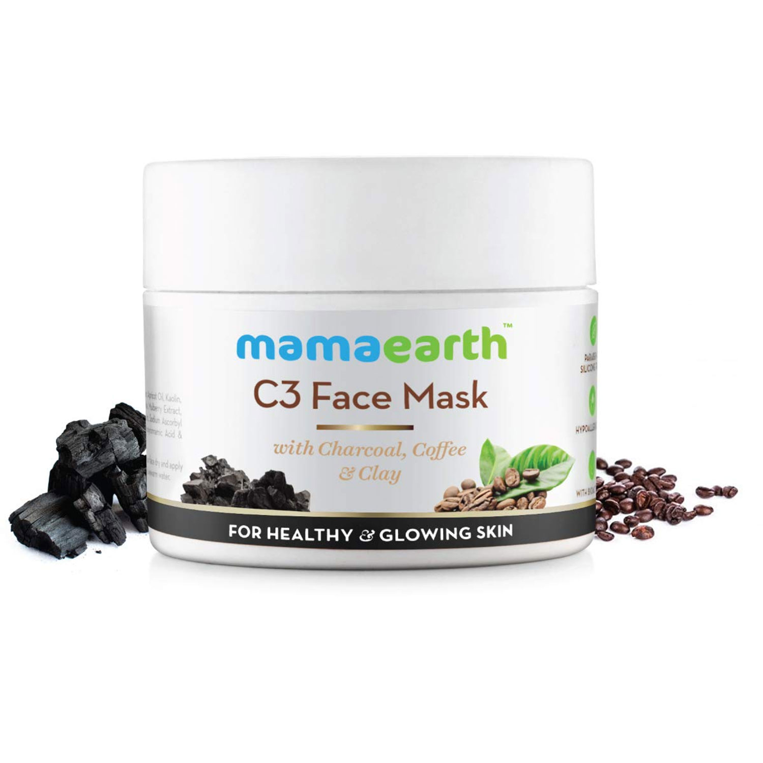 Mamaearth C3 Face Mask with Charcoal, Coffee and Clay 100 ml