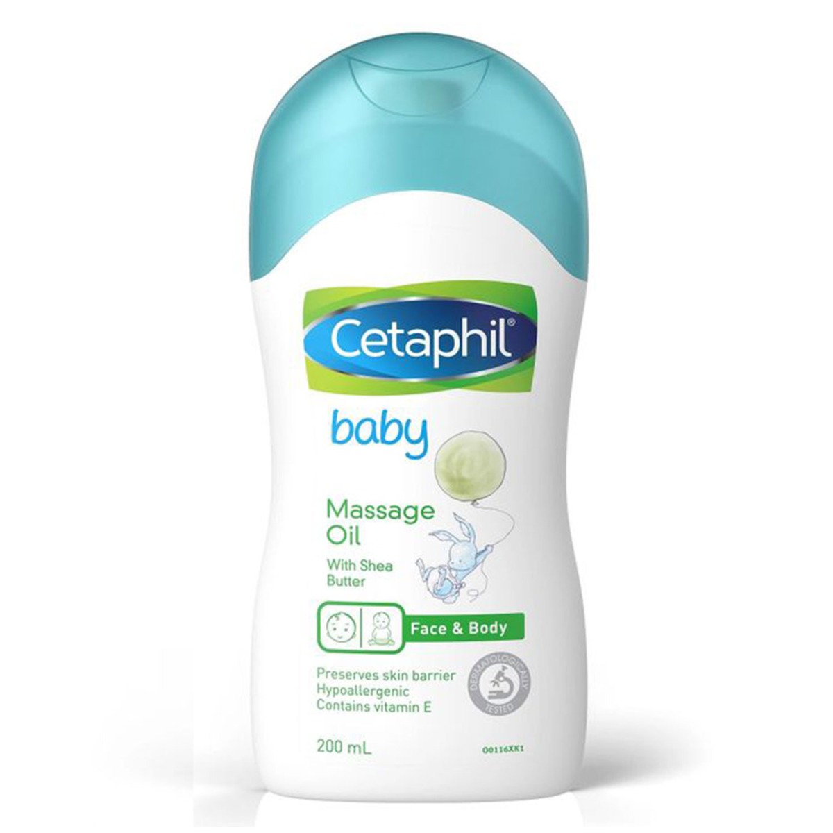 Cetaphil Baby Massage Oil With Shea Butter For Face & Body, 200 ml