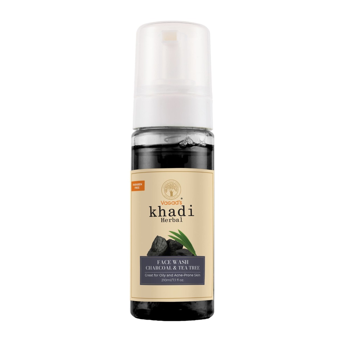 Vagad's Khadi Charcoal & Tea Tree Foaming Face Wash, 150ml