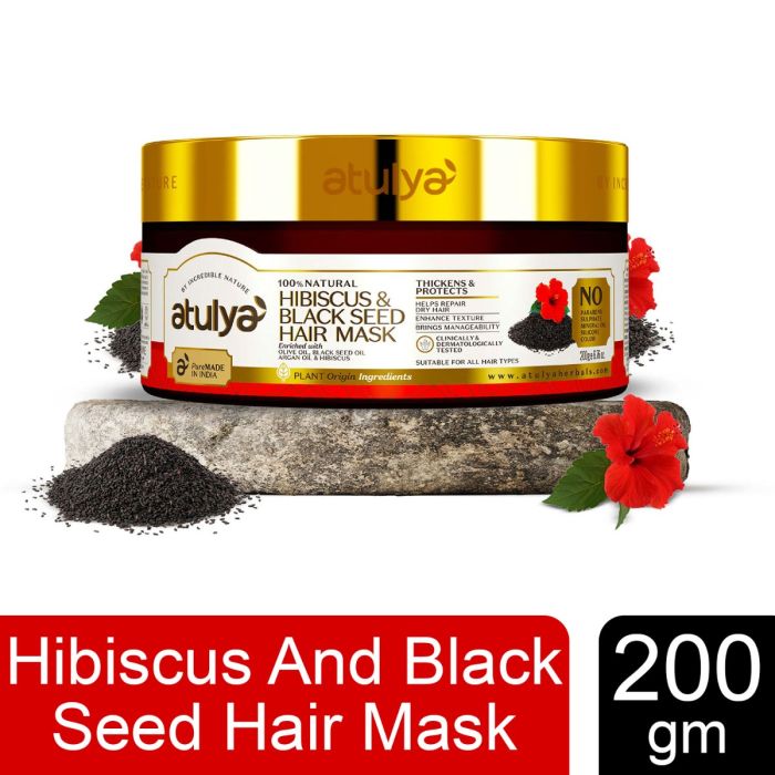 Buy Atulya Hibiscus And Black Seed Hair Mask, 200gm - Cossouq
