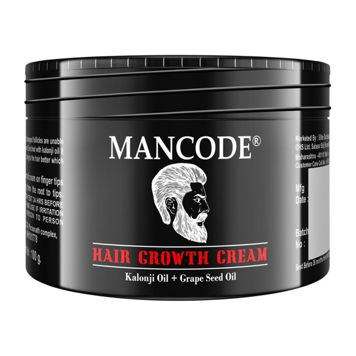 Mancode Hair Growth Cream With Kalonji And Grape Seed Oil, 100gm
