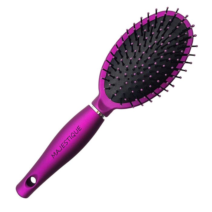 Majestique Hair Straightener Brush - Purple, 1Pc