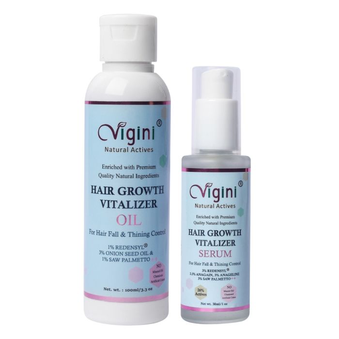 Buy Vigini 3% Serum & 1% Redensyl Oil Saw Palmetto Procapil Anageline  Anagain Hair Care Scalp Tonic Nourishing Growth Revitalizer, 130ml - Cossouq