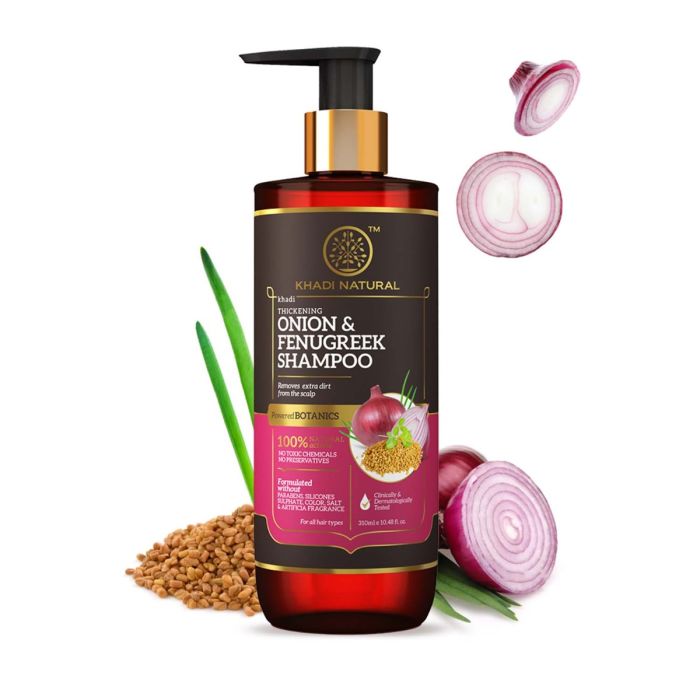 Buy Khadi Natural Onion & Fenugreek Hair Cleanser (Sulphate Free )- Powered  Botanics, 310ml - Cossouq