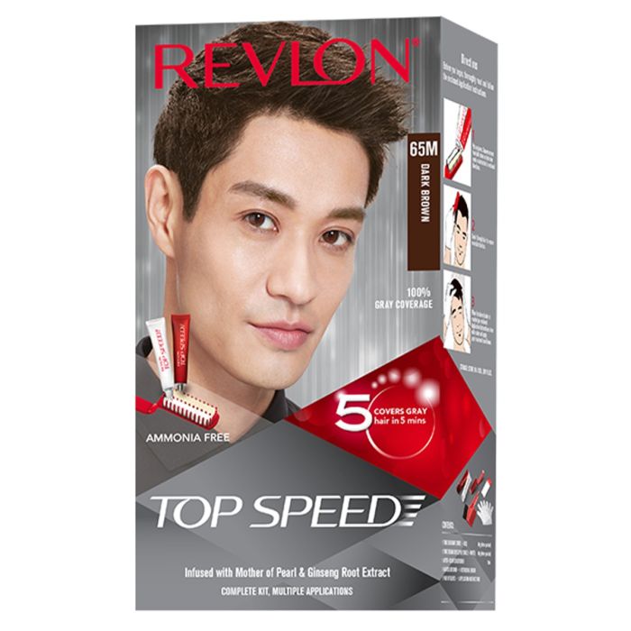 Buy Revlon Top Speed Hair Color Man-Dark Brown 65M, 40+40ml - Cossouq