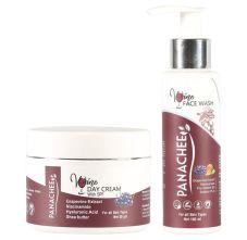 Panachee Face Care Combo with Grape Vine Face Wash, 100ml + Day Cream with SPF30++, 50gm
