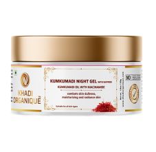 Khadi Organique Kumkumadi Oil With Niacinamide Night Gel With Saffron, 50gm
