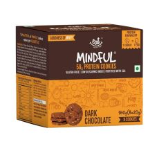 EAT Anytime Gluten Free Dark Chocolate Protein Cookies, Pack of 8 - 20gm Each