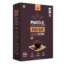 EAT Anytime Mindful Ragi Millet Snack Bars Loaded with Calcium, Pack of 12 - 25gm Each