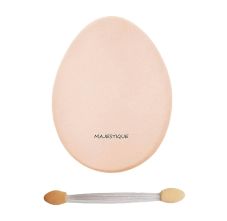 Majestique Flat Oval Cream Makeup Sponge With Free Cosmetic Stick, 1Pc