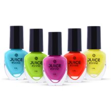 JUICE #Shine High Gloss, 80% More Pigmented Nail Polish Combo 5 In 1, 25ml