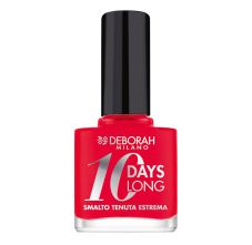 Deborah Milano 10 Days Long Nail Polish, 11ml-870 Coral Red