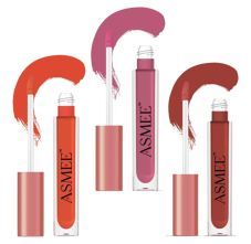 Asmee Liquid Matte lipstick, Pack of 3, 4ml Each