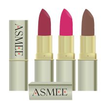 Asmee Matte Lipstick - Espreeso + French Rose + Pink Orchid, 4.2gm Each