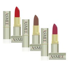 Asmee Matte Lipstick, Pack of 3,  4.2gm Each