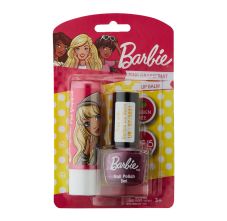 Barbie Lip Balm Pink Grape Fruit, 4.8gm + Nail Polish Free