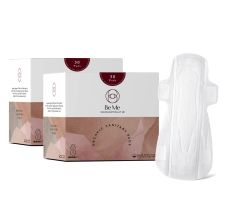 Be Me Pack of 60 Sanitary Pads Flow Wise Combo For Women - 20 Regular, 20 Large, 20 XL Pads With Disposable Pouch