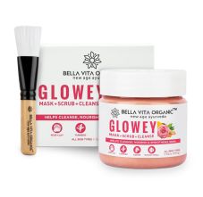 Bella Vita Organic Glowey Face Mask+Scrub+Cleanse, 100gm