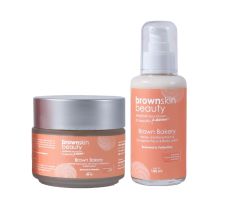 BrownSkin Beauty Brown Bakery Face Scrub & Face Body Lotion Combo