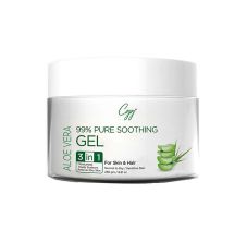 CGG Cosmetics Aloe Vera 99% Pure Soothing Gel - For Skin & Hair 3 In 1 Moisturizes Hair, Treats Sunburn, Relives Dry Skin Vegan & Fragrance Free, 250gm