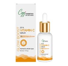 CGG Cosmetics Vitamin C 20%- Hyaluronic Acid- & Glutathione Facial Serum, 30ml