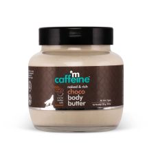 mCaffeine Choco Body Butter - 72Hrs Intense Non-Sticky Moisturization - Reduces Stretch Marks & Heals Dry Skin, 250gm