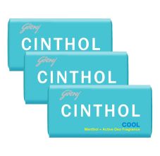 Cinthol Cool Menthol Soap - Pack Of 3, 100gm Each