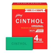 Cinthol Original Soap - Pack Of 4, 100gm Each