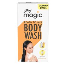 Godrej Protekt Magic Ready To Mix Body Wash Honey Jasmine - Empty Bottle + Refill, Combo