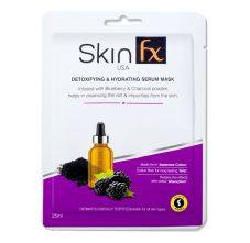 Skin Fx Detoxifying & Hydrating Serum Mask With Blueberry & Charcoal Powder, 25ml