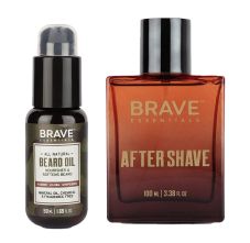 Brave Essentials All Natural Beard Oil, 50ml &  After Shave, 100ml