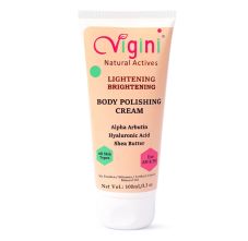 Vigini Natural Skin Whitening Lightening Brightening Underarm Body Polishing Exfoliating Radiance Glowing Gel Cream, 100gm