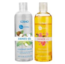 Cosmo Wild Vanilla & Coconut Crush Shower Gel, 480ml Each