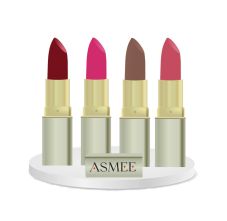 Asmee Combo Matte Lipstick Pink Orchid + Espreeso + Daisy Pink + Mulberry