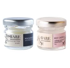 Bare Necessities Mason & Co X Bare Cacao Butter Lip Balm, 20gm & Rosy Cheeks Makeup Remover and Facial Cleanser, 20ml