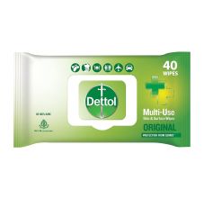 Dettol Orignal Disinfectant Skin & Surface Wipes, 40 Wipes