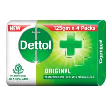 Dettol Orignal Soap - Pack of 4, 125gm each