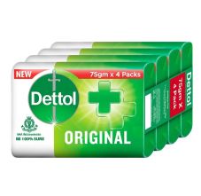 Dettol Orignal Soap - Pack of 4, 75gm each